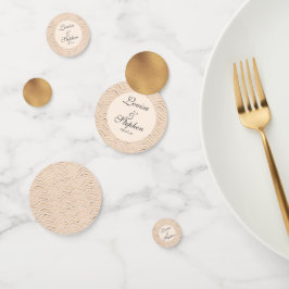 Peach and Gold Chevron patroon Confetti