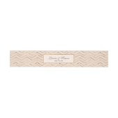 Peach and Gold Invitation Belly Band Uitnodigingen Wikkel (Vlak)