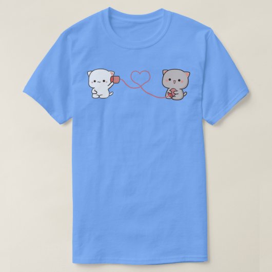 peach and goma mochi cat 1 t-shirt (Design voorkant)