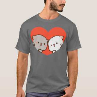 Peach and Goma Mochi Cat Love 1 T-shirt