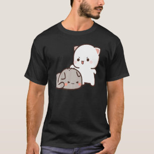 Peach and Goma Mochi Couple Cat T-shirt