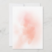 Peach and Green Floral Wedding Invitation Kaart (Achterkant)