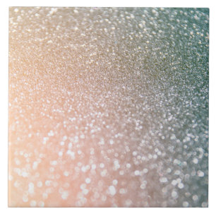 Peach and Grey Sparkle Glamor Glitter Tegeltje