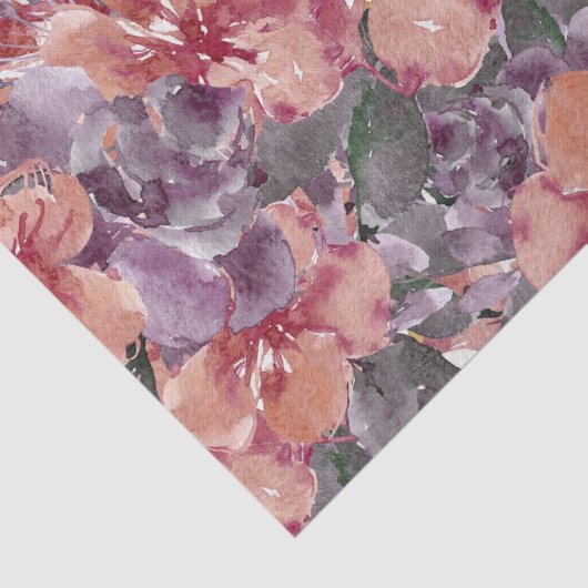 Peach and Paars Petals ontkoppeling Tissuepapier (Detail)