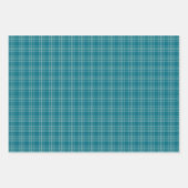 Peach and Teal Plaid Inpakpapier Vel (Voorkant 3)
