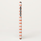Peach and White Stripe iPhone X Hoesje (Achterkant/links)