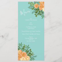 Peach Aqua Blauwgroen Weddenschap Rozen Floral