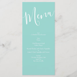 Peach Aqua Blauwgroen Weddenschap Rozen Floral Menu