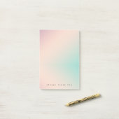 Peach Aqua Tie Dye inspirerend droomcitaat Post-it® Notes (Op bureau)