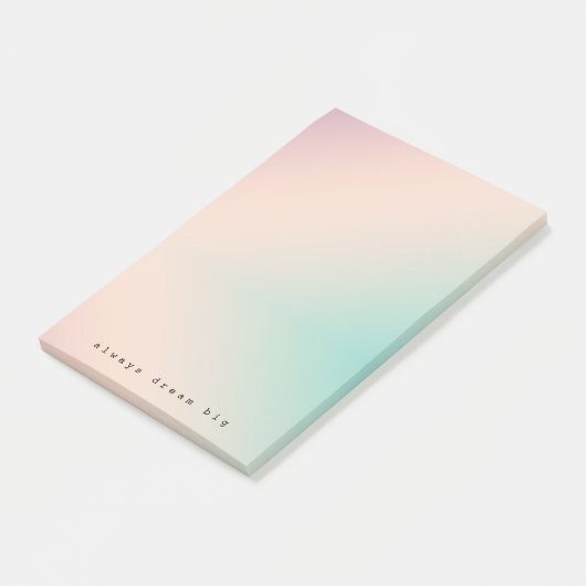 Peach Aqua Tie Dye inspirerend droomcitaat Post-it® Notes (Schuin)