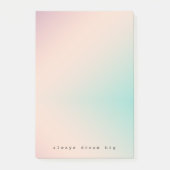 Peach Aqua Tie Dye inspirerend droomcitaat Post-it® Notes (Voorkant)