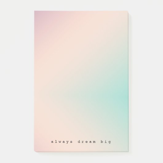 Peach Aqua Tie Dye inspirerend droomcitaat Post-it® Notes (Voorkant)