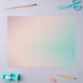 Peach Aqua Tie Dye Ombre Tissuepapier (Craft)