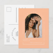 Peach Arch Foto QR Code Save Our Date Briefkaart (Voorkant / Achterkant)