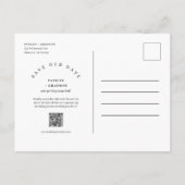 Peach Arch Foto QR Code Save Our Date Briefkaart (Achterkant)