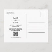 Peach Arch Photo QR Code Save the Date Briefkaart (Achterkant)
