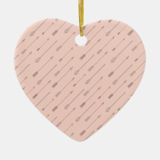 Peach Arrows Keramisch Ornament (Voorkant)