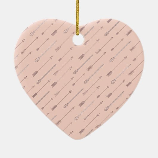 Peach Arrows Keramisch Ornament (Achterkant)