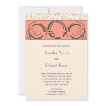 Peach Art Deco Circles Weddenschap