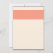 Peach Art Deco Circles Weddenschap Kaart (Achterkant)