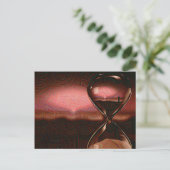 Peach Artistic Sunrise with Hourglass Briefkaart (Staand voorkant)