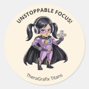 Peach Autisme Chloe Onstoppelijke Focus Stickers 