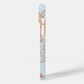 Peach Awareness Lint Engel Custom iPhone Case (Achterkant / Links)