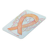 Peach Awareness Ribbon Guardian Angel Gift Magnets Magneet (Linkerzijde)