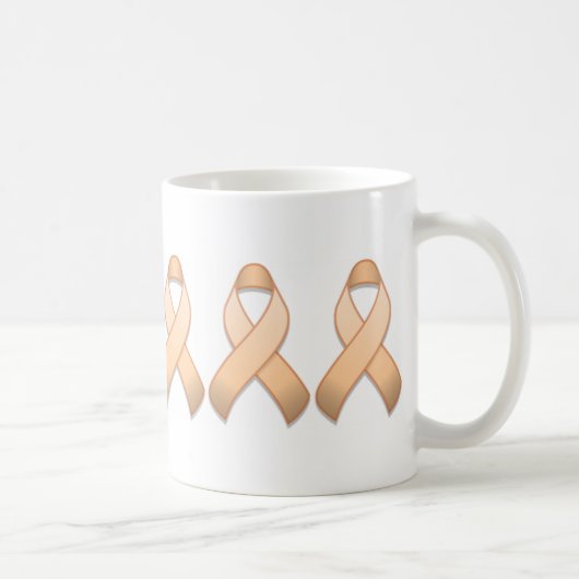 Peach Awareness Ribbon Mok (Rechts)