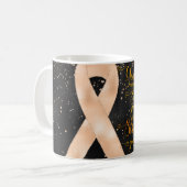 Peach Awareness Ribbon Mok ontwerp (Voorkant links)