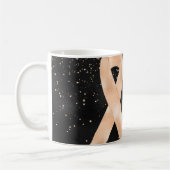 Peach Awareness Ribbon Mok ontwerp (Links)