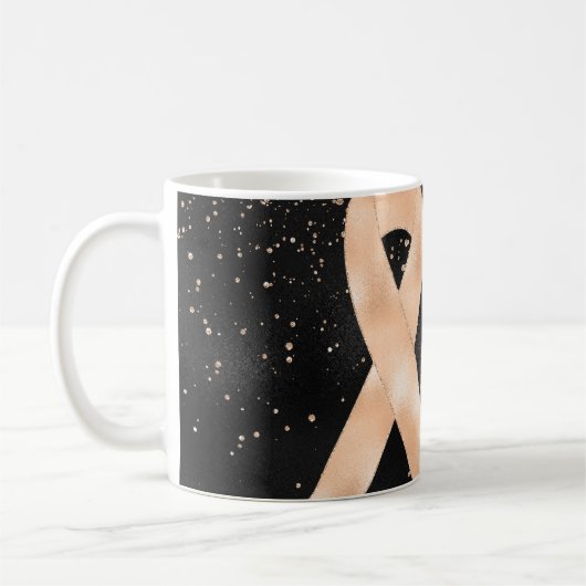 Peach Awareness Ribbon Mok ontwerp (Links)