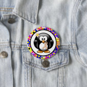 Peach Awareness Ribbon Penguin Ronde Button 7,6 Cm (In situ)