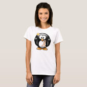 Peach Awareness Ribbon Penguin T-shirt (Voorkant volledig)