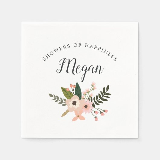 Peach Baby of Vrijgezellenfeest Servet (Voorkant)