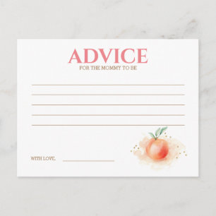 Peach Baby shower advies Kaart