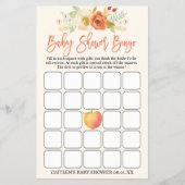 Peach Baby shower Bingo Sweet Peach Baby Flyer (Voorkant)
