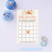 Peach Baby shower Bingo Sweet Peach Baby Flyer (Enkel)