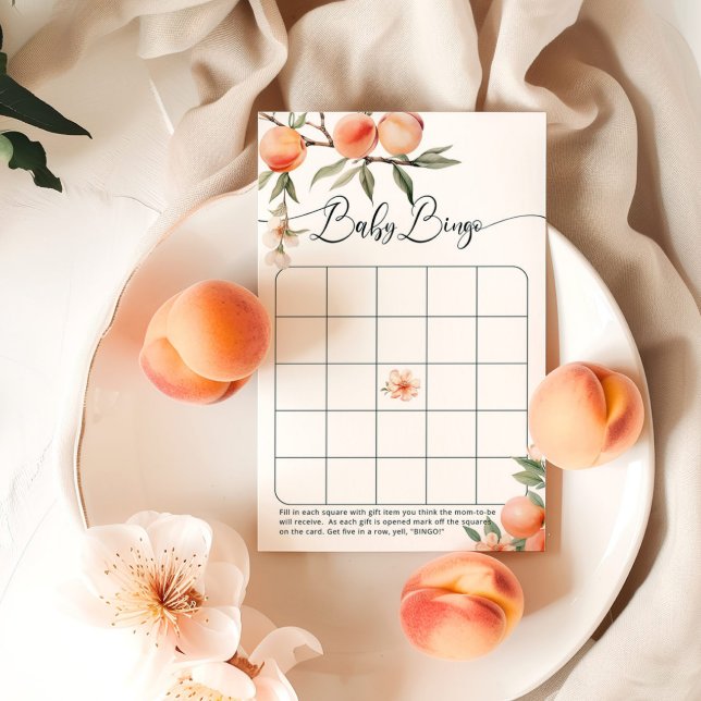 Peach baby shower bingogame (Creator heeft geüpload)