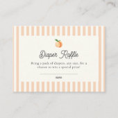 Peach Baby shower Diaper Raffle Enclosure Kaart (Voorkant)