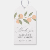 Peach Baby shower Favor Tag Cadeaulabel (Voorkant)