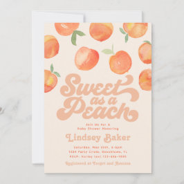 Peach Baby shower Invitation | Kleine peach Kaart