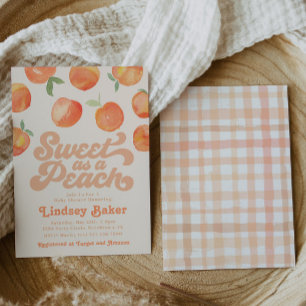 Peach Baby shower Invitation   Kleine peach Kaart