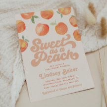 Peach Baby shower Invitation | Kleine peach