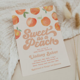 Peach Baby shower Invitation | Kleine peach Kaart