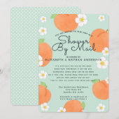 Peach Baby shower per mailuitnodiging Kaart (Voorkant / Achterkant)