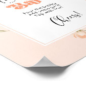 Peach baby shower thema Mom-osa bar Poster (Hoek)