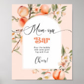 Peach baby shower thema Mom-osa bar Poster (Voorkant)