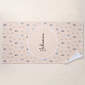 Peach Ballerina and Flowers Strandlaken (Voorkant)