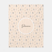 Peach Ballerina Line Art  Fleece Deken (Voorkant)